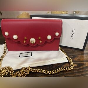New 100% Authentic Gucci GG Chain Wallet